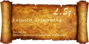 Leipold Szimonetta névjegykártya